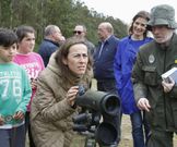 Ethel V�zquez en el mirador de aves Eduardo Pondal. 