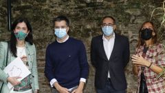 De izquierda a derecha, Paula Prado, Borja Verea, Alejandro S�nchez-Brunete y Carmen Pomar, en la valoraci�n que los diputados auton�micos del PP por Santiago y el portavoz municipal (Brunete) hicieron de la aportaci�n a la ciudad en las cuentas de la Xunta para el 2022