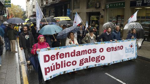 Manifestacin de profesores en Ourense el pasado da 29