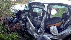 Estado en el que qued� el Ford Focus en el que viajaban las dos personas fallecidas. Era un matrimonio de alrededor de 60 a�os