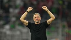 Luis Enrique celebrando el pase a la final de la Champions