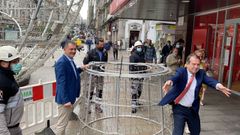 Arranca el montaje de la bola de Navidad