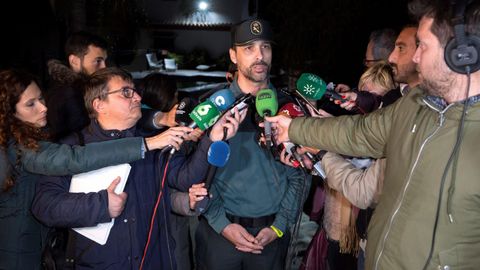 El portavoz de la Guardia Civil en Mlaga, Jorge Martn, atiende a los medios mientras prosiguen con el rescate de Julen