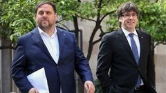 Oriol Junqueras (ERC) y Carles Puigdemont (JxCat)
