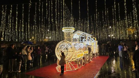Iluminacin de la Navidad en Ferrol, el primer municipio que encendi las luces en la comarca.