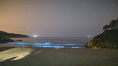 El mar de ardora en Rebordelo (Cabana) ha atra�do a numerosas personas (y coches) estos d�as 