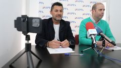 Eduardo Abad Sabar�s y Alejandro Lorenzo, este martes en rueda de prensa en Vilagarc�a