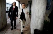 Jos� Antonio Carril, con su abogado, dirigi�ndose al juzgado, en una imagen de archivo.