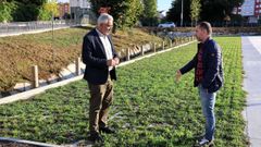 Miguel Fern�ndez, en el p�rking de la avenida de Breog�n