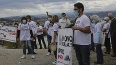 PROTESTA DE LOS AFECTADOS POR LAS EXPROPIACIONES DEL NOVO CHUAC. Imagen de archivo