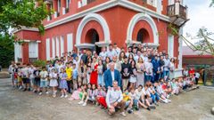 Os Loureiros, con los participantes en la und�cima Gala del Deporte de Abegondo