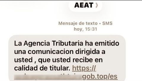 Alerta por un SMS fraudulento que suplanta a la Agencia Tributaria y ...