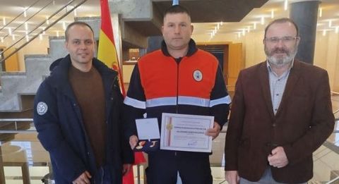 Rub�n D�az Garc�a, representante de Protecci�n Civil de Malpica.