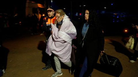 Traslado de heridos en el accidente al hospital de campa�a