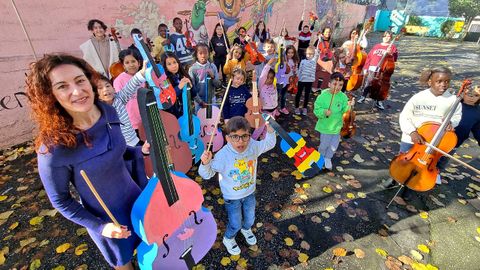 Orquesta Son das Flores, del CEIP Vicente Risco