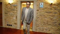 Ant�n Arias, en enero, antes de la rueda de prensa en la que presentar�a su dimisi�n