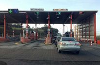 Imagen del peaje del 3 de enero sin ausencia de cobradores en sentido a Carballo.