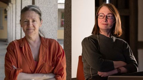 Las conferenciantes Estrella de Diego y Patricia Molins