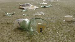 Imagen de archivo de restos de un botell�n en A Mari�a