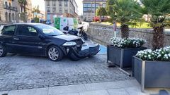 El hombre huy� dejando su veh�culo abandonado tras tener el accidente