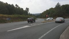 Carretera LU-540 (Viveiro-Cabreiros) a su paso por la parroquia de Roupar 