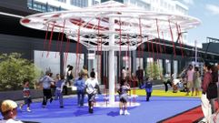 Elemento de juego infantil incluido en el proyecto de reurbanizaci�n del entorno del mercado