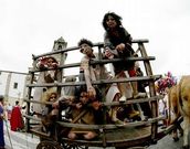 Los leprosos se vieron en el centro de la ciudad. 
