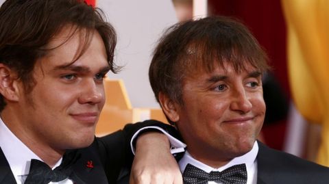 Ellar Coltrane con el director Richard Linklater