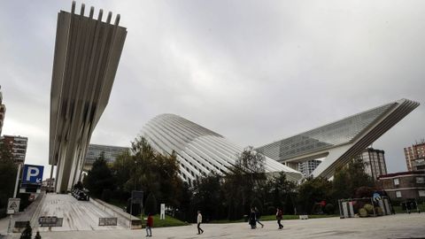 Vista este martes del Palacio de Exposiciones y Congresos Ciudad de Oviedo