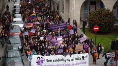 Manifestaci�n feminista por las calles de Lugo