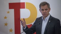 Mi�ones, en la rueda de prensa de esta ma�ana.