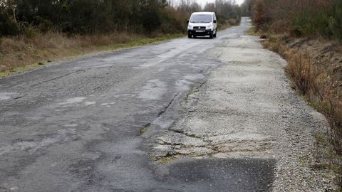 Imagen de archivo de una carretera de Baos de Molgas, por donde pasaban los camiones del AVE