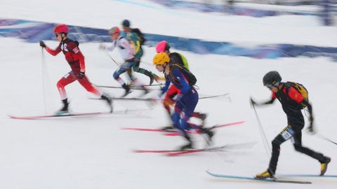 Otro momento de la competici�n masculina de esprint de esqu� de monta�a