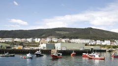 Parte de la flota participante en la protesta en Burela