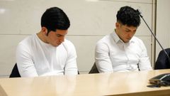 Los hermanos Delgado Olgu�n, V�ctor y Michael, durante la primera sesi�n del juicio en el que se juegan un total de 30 a�os de prisi�n