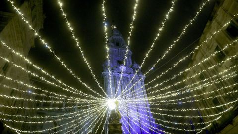 Alumbrado navideo en Santiago de Compostela
