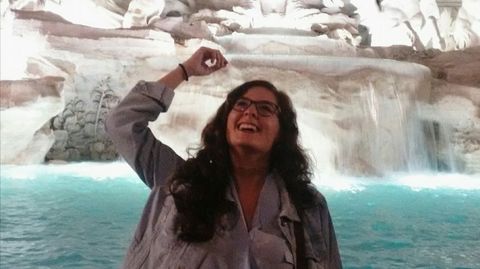 Marta Pou, de A Guarda, en Roma.