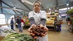 Las primeras casta�as ya se pueden comprar en la Plaza de Abastos.