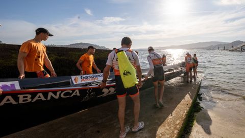 Componentes del equipo de Chapela, antes de un entrenamiento.