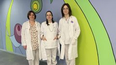 De izquierda a derecha, Inmaculada Mor�n, Mar�a Jos� Otero y M�nica Castro que forman parte del Servicio de Logopedia del HULA.