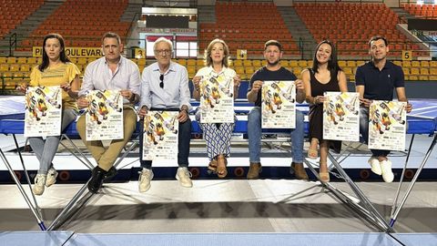 Instant�nea de la presentaci�n del campeonato de trampol�n, realizada en el Pazo Paco Paz de Ourense.
