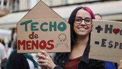 Concentraci�n por el derecho de la vivienda en Lugo.
