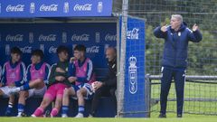 Paco Fernndez, durante un partido del juvenil A del Real Oviedo