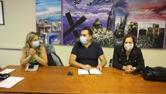 M�nica Rodr�guez, Iago Toba y Sandra Insua, regidores de Vimianzo, Mux�a y Camari�as, respectivamente