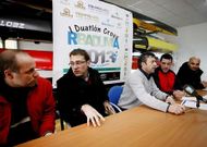 De izquierda a derecha, Pi�a, Blanco, Abal, V�zquez y Gonz�lez, el entrenador de G�mez Noya.