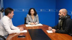 Encuentro del alcalde de Sada, Benito Portela, con la directora xeral de Patrimonio Natural, Bel�n do Campo