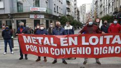 La concentraci�n se llev� a cabo frente al edificio sindical de Vilagarc�a