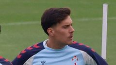 El hasta ahora jugador del Celta Manu Fern�ndez, esta pretemporada, en un entrenamiento.