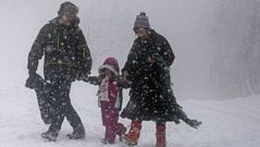 O Cebreiro amanece nevado