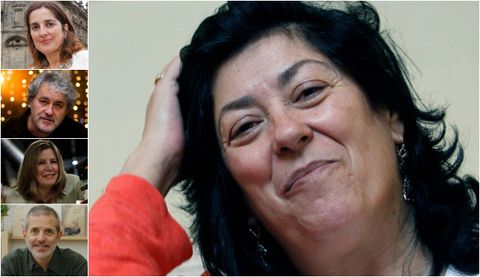 Los escritores Arantza Portabales y Manuel Rivas, la librera Esther G�mez y el gestor cultural Javier Pintor recuerdan a Almudena Grandes,  fallecida el pasado 27 de noviembre. 